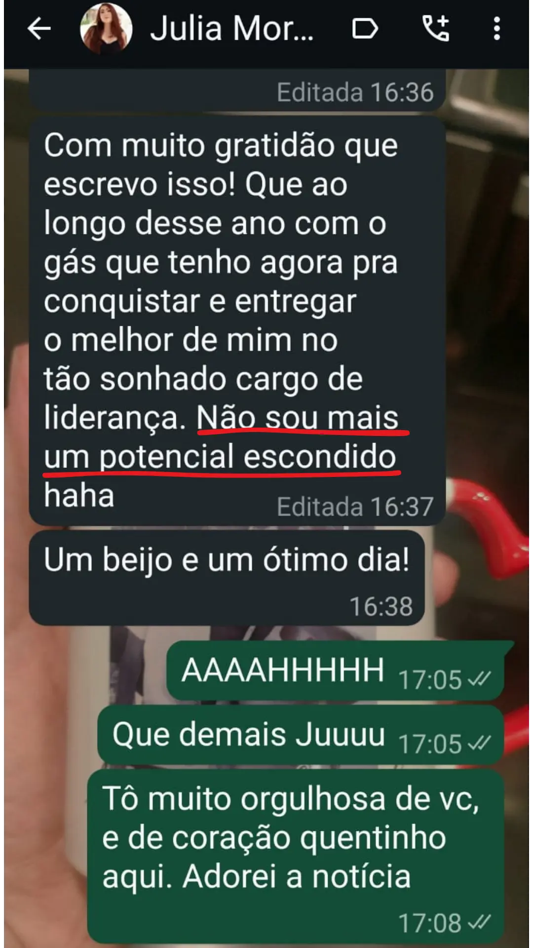 Depoimento de participante